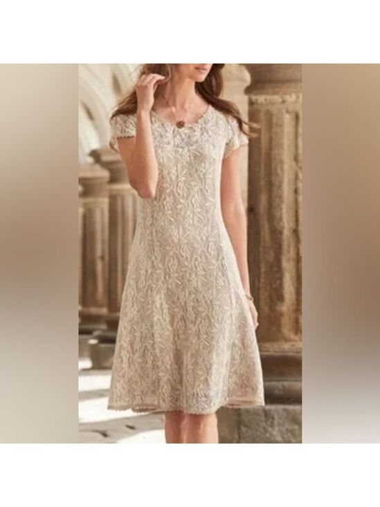 Sundance Dresses & Skirts - Sundance Cream Lace Mini Dress, neutral slip under topper.